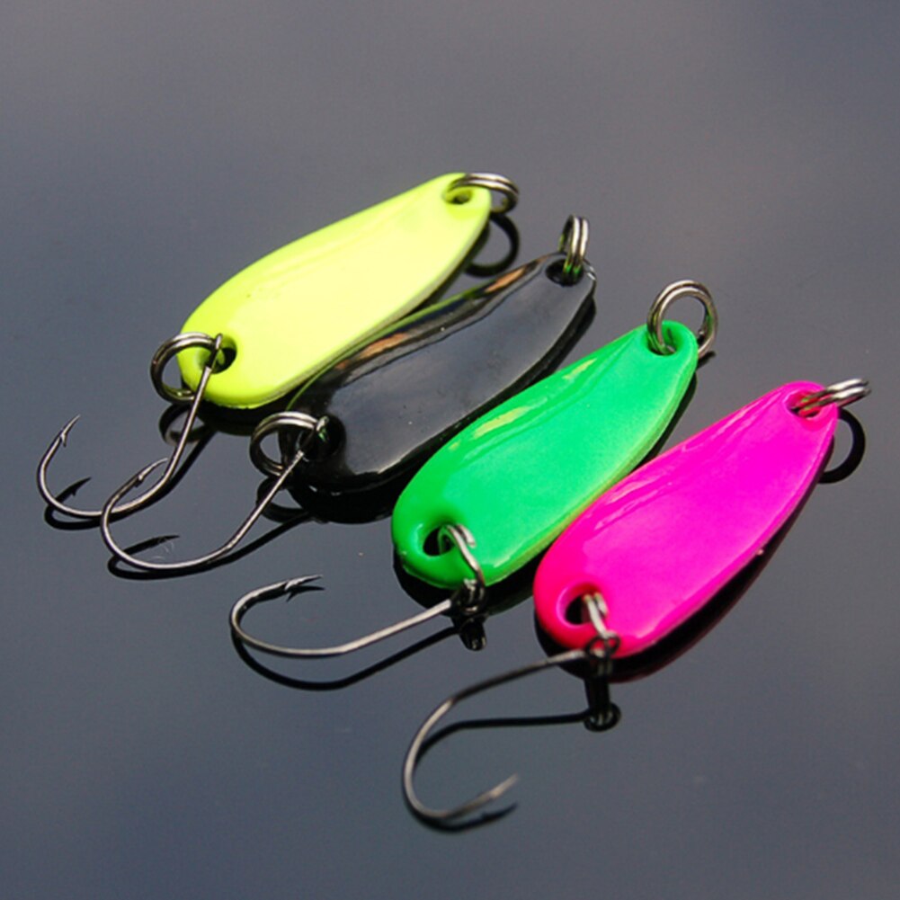 4 pcs Spinner Bait Fishing Lure Set Spoon Spinner Bait 2.5g with 4 Colors Spinnerbait Metal Hard Lure Isca Artificial Bass Lure