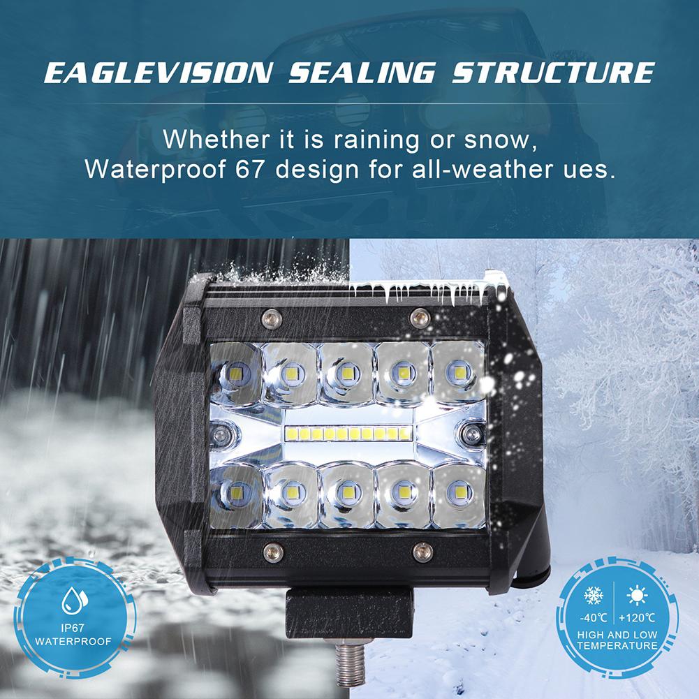 200W 4in Car LED Work Light Bar lampada di guida per fuoristrada trattore camion 4x4 SUV fendinebbia 12V 24V faro per Led Bar