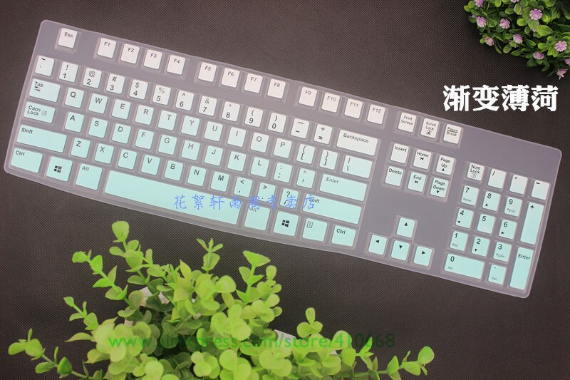 Wasserdichte Silikon Schreibtisch Tastatur Abdeckung Schutz Haut Für Logitech MK120 K120 Computer Staub Abdeckung Film: allmählich skyblue