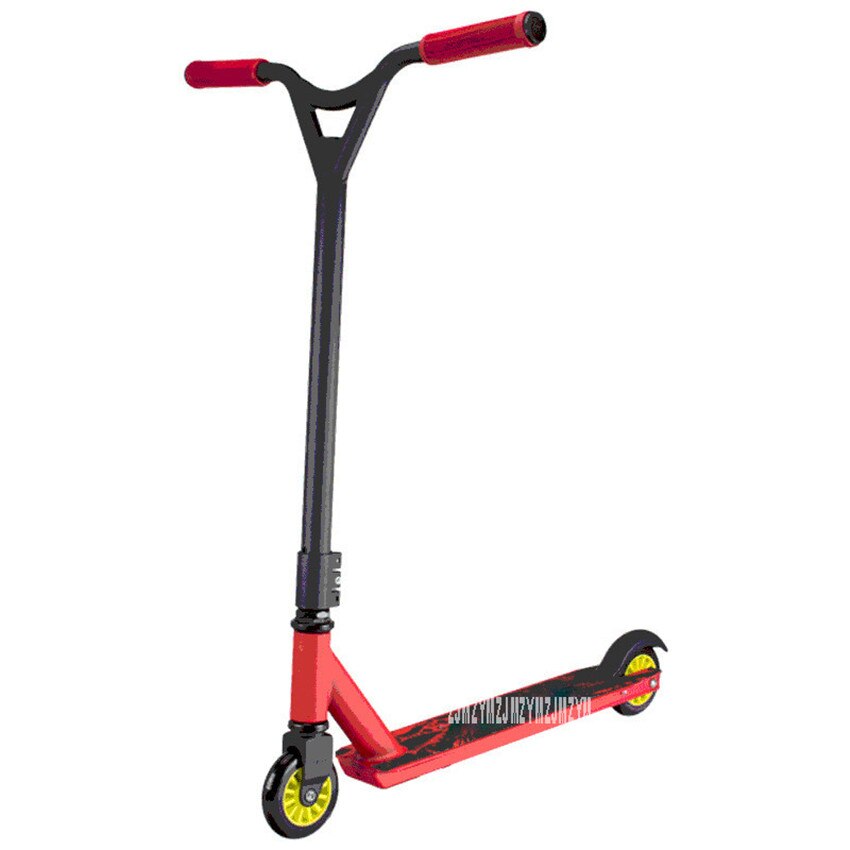 Professionele Extreme Scooter Volwassen Kick Scooter Hoge Snelheid Freestyle Surfen Truc Stunt Skatepark Aluminium Pro Scooter: Rood