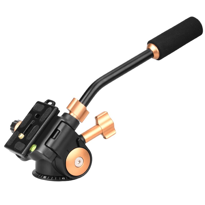 Profissão Q08S 3-Way Fluid Cabeça Balancim Vídeo Tripé de Alumínio Bola de Cabeça para DSLR Camera Tripod
