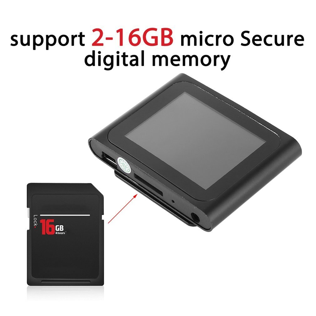 Portable Size 1.8 Inch LCD Screen Display 6th Generation Music Media Video Movie FM Radio MP4 Player