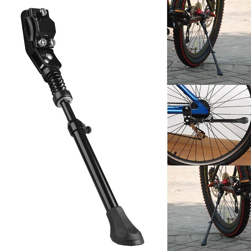 Bike Adjustable Kickstand Side Stay Aluminium Parts MTB lightweight Rack For Bicycle Alloy Bike 33cm Stand Kick R5Y2