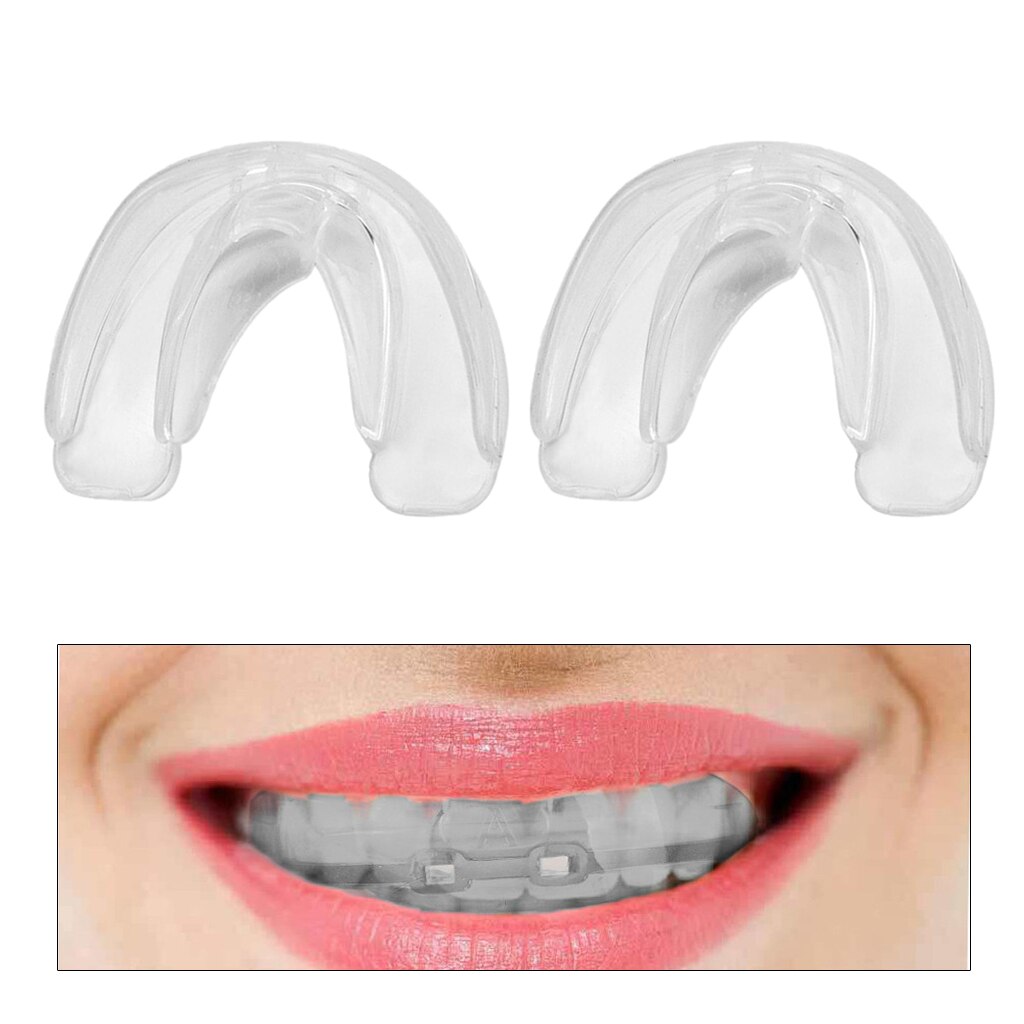 2Pcs Retainer Braces, Adult Teeth Straightening Retainer Appliance, Mouth Guard for Grinding Teeth