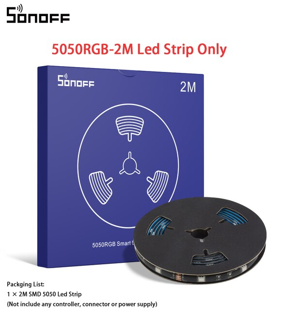 Sonoff L2 Smart Led Light Strip Dimbare Waterdichte Wifi Flexibele Rgb Strip Verlichting Werk Met Alexa Google Thuis, dance Met Muziek: 2M Led Strip Only