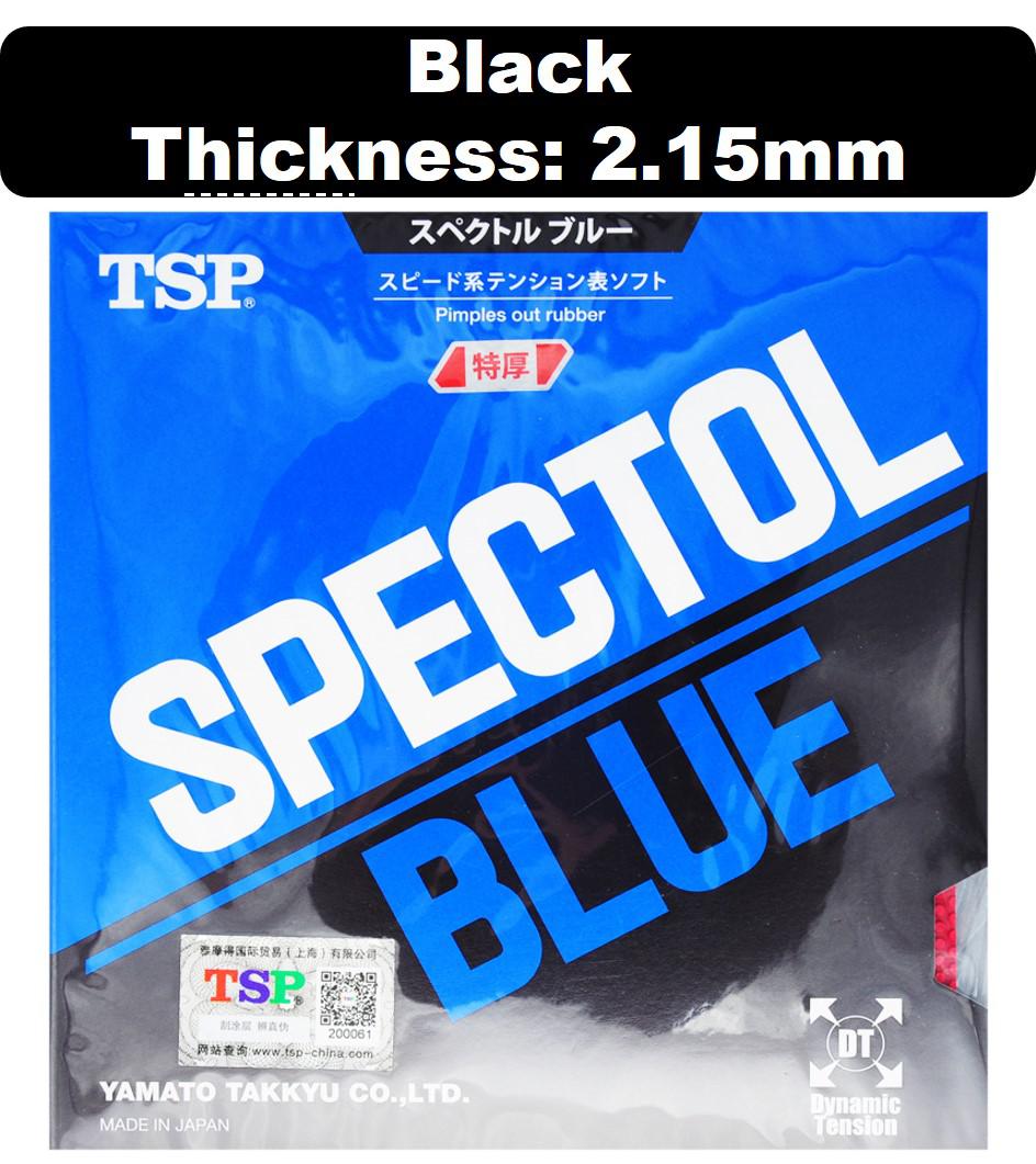 Tsp Spectol rojo/azul crudo de goma para mesas tenis goma Pips Out con esponja de Ping Pong ataque rápido: 20102 black 2.15
