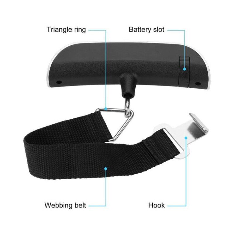 Báscula de equipaje Realmote, 110lb/50 kg, Maleta Digital portátil electrónica, Maleta de viaje, pesa equipaje, balanza colgante, peso LCD
