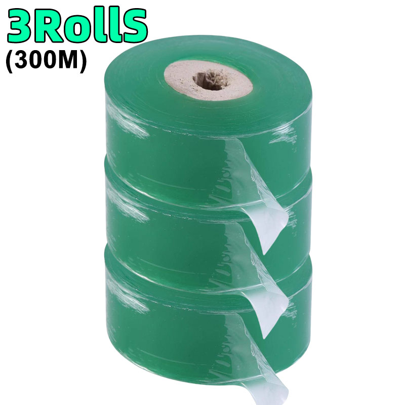 100/600M PE Grafting Tape Film Stretchable Self-adhesive Garden Tree Roll Tape Plants Seedlings Vine Tomato Grafting Accessories: Gold / 2cm
