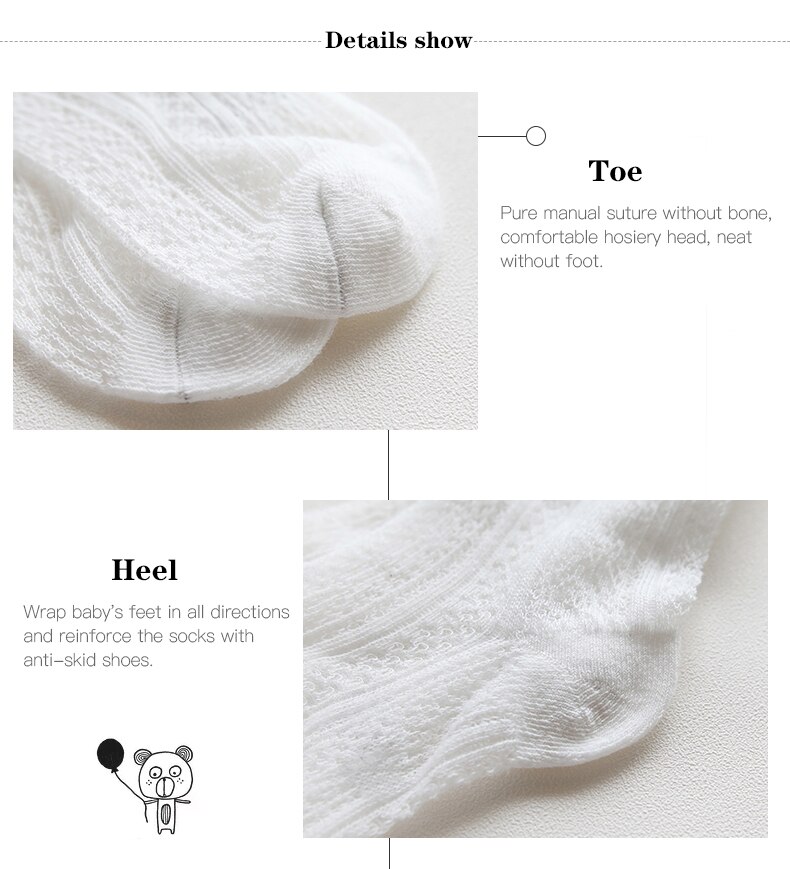 Children's Knee High Socks Mesh Socks Toddler Kids Baby Knee High Socks Soft Breathable Cotton Hollow Tube Ruffled Stockings