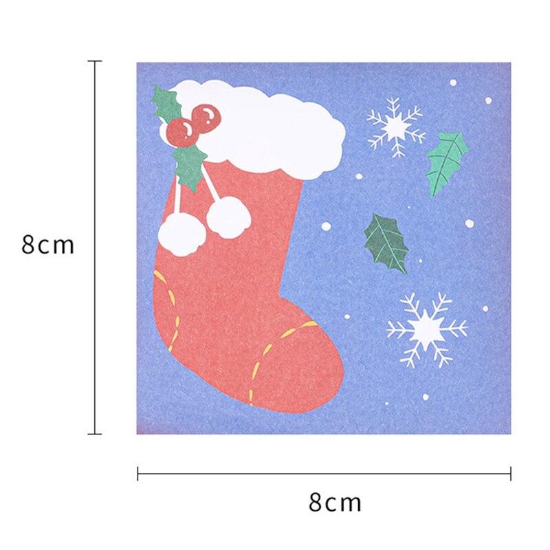 Leuke Cartoon Kerst Student Briefpapier Sticky Berichten Sneeuwpop Kerstboom Gedrukt Notities Stickers Party Accessoires