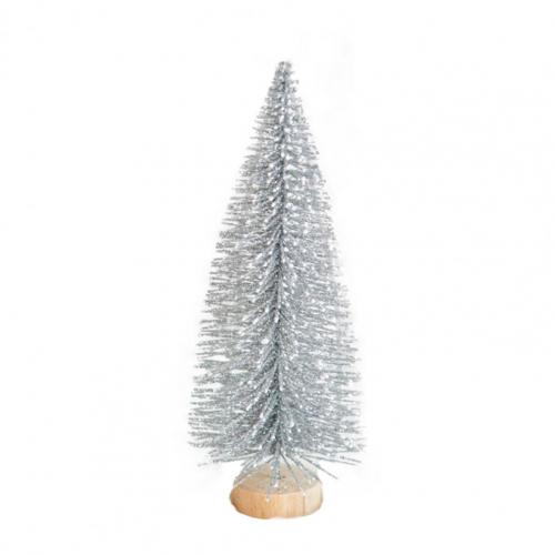 Mini sapin de noël de couleur rose Stable, décoration universelle, petit arbre de noël: Silver 15cm