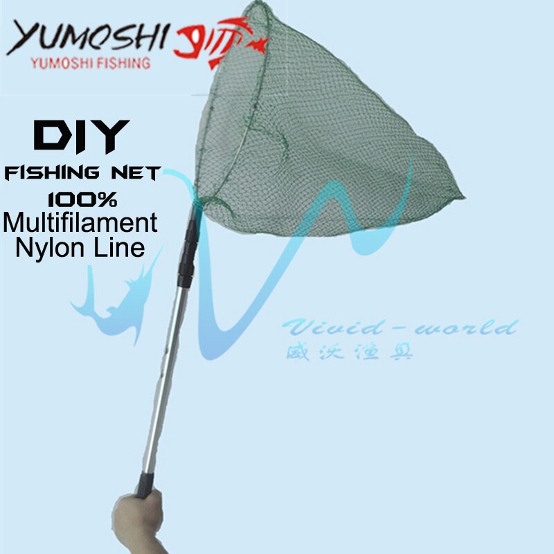 2 Pcs/set DIY Fishing Net 100% Multifilament Nylon Material Hand Net 4 size Dip Net Landing Net Accessories
