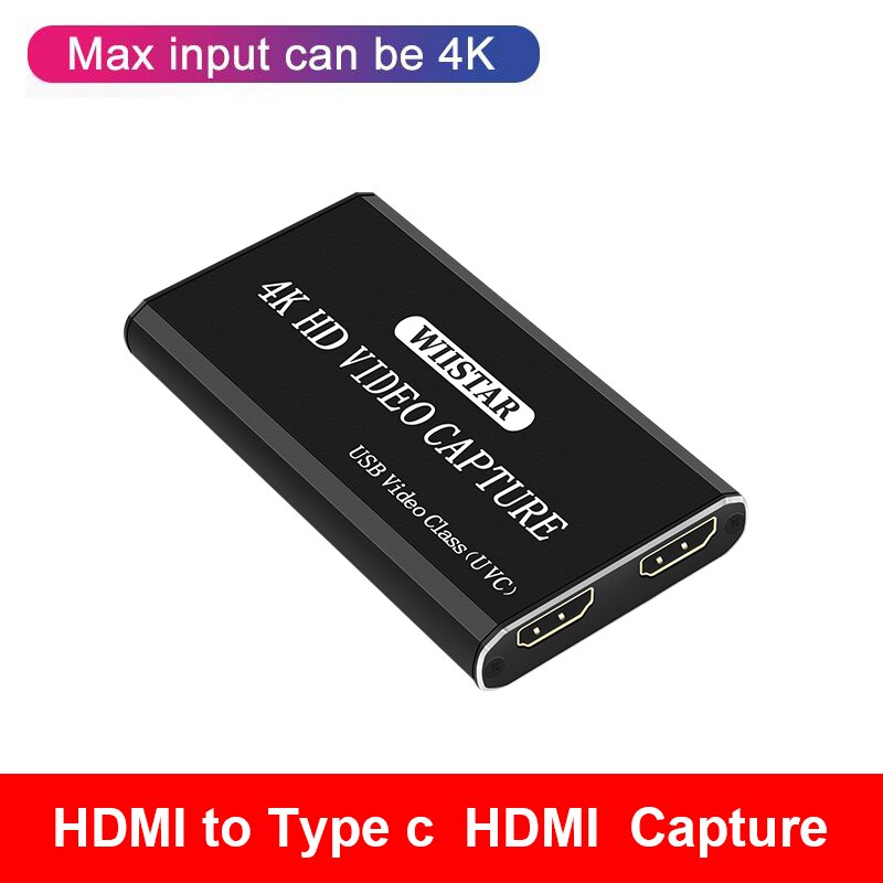 4K Hdmi Naar Usb Video Capture Card Dongle 1080P 30fps Hd Video Recorder Grabber Voor Obs Vastleggen Game game Capture Card Live