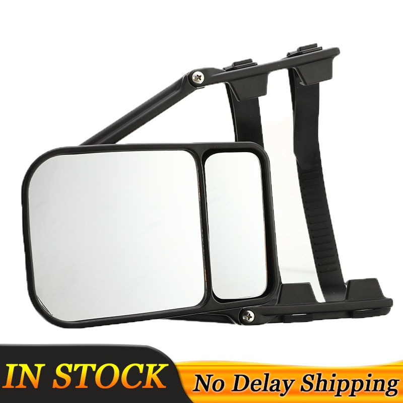 Adjustable Trailer Towing Dual Mirror Car Clip-on Side Wing Mirror Extension Towing Mirror Glass For Auto Caravan