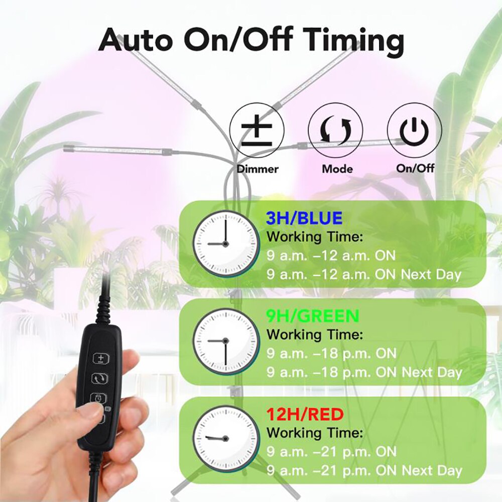 Luz LED para cultivo de plantas de semillero, luz led para crecimiento de plantas de espectro completo, USB 5V, planta de interior