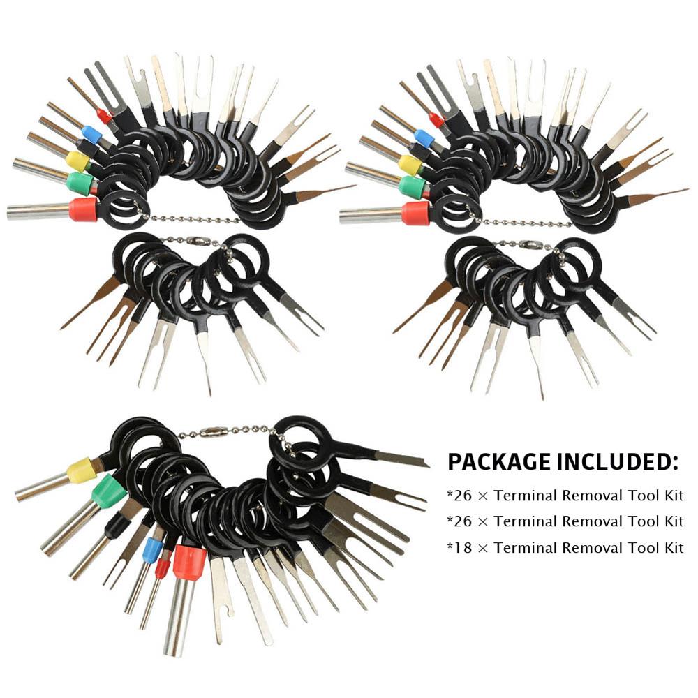 70Stck Auto Draht Terminal Entfernung Werkzeug Bausatz Verdrahtung stecker Stift Auszieher Abzieher Automobil Stecker Terminal Entfernen Zubehör