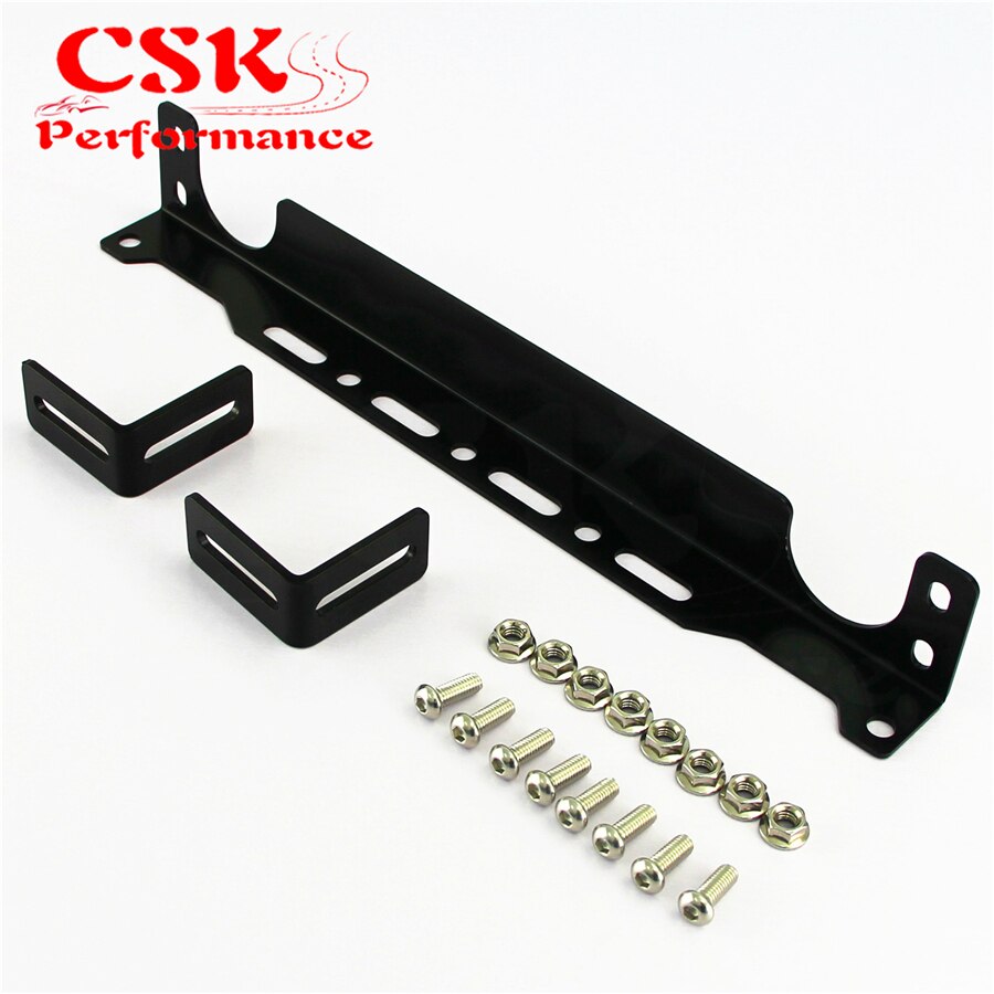 enfriador de aceite Universal Mocal 248mm T6061 Kit de soporte de montaje negro/plateado