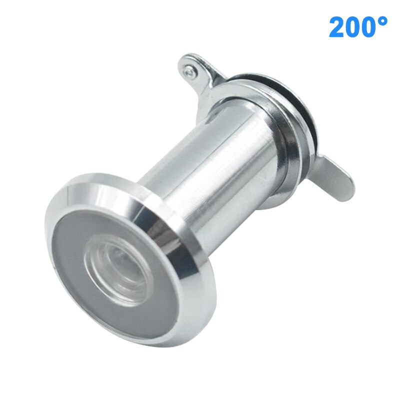 Stainless Steel Door Viewer with Cover One Way 180-220 Degree Peep Hole for Home Office: 200 Degree