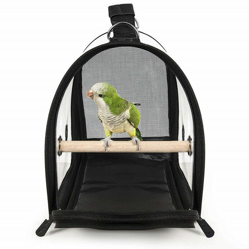 Udendørs rejsetransport papegøje, der bærer bur bærbare fuglebærere tilbehør pvc gennemsigtig åndbar fugl kanariefarvetaske