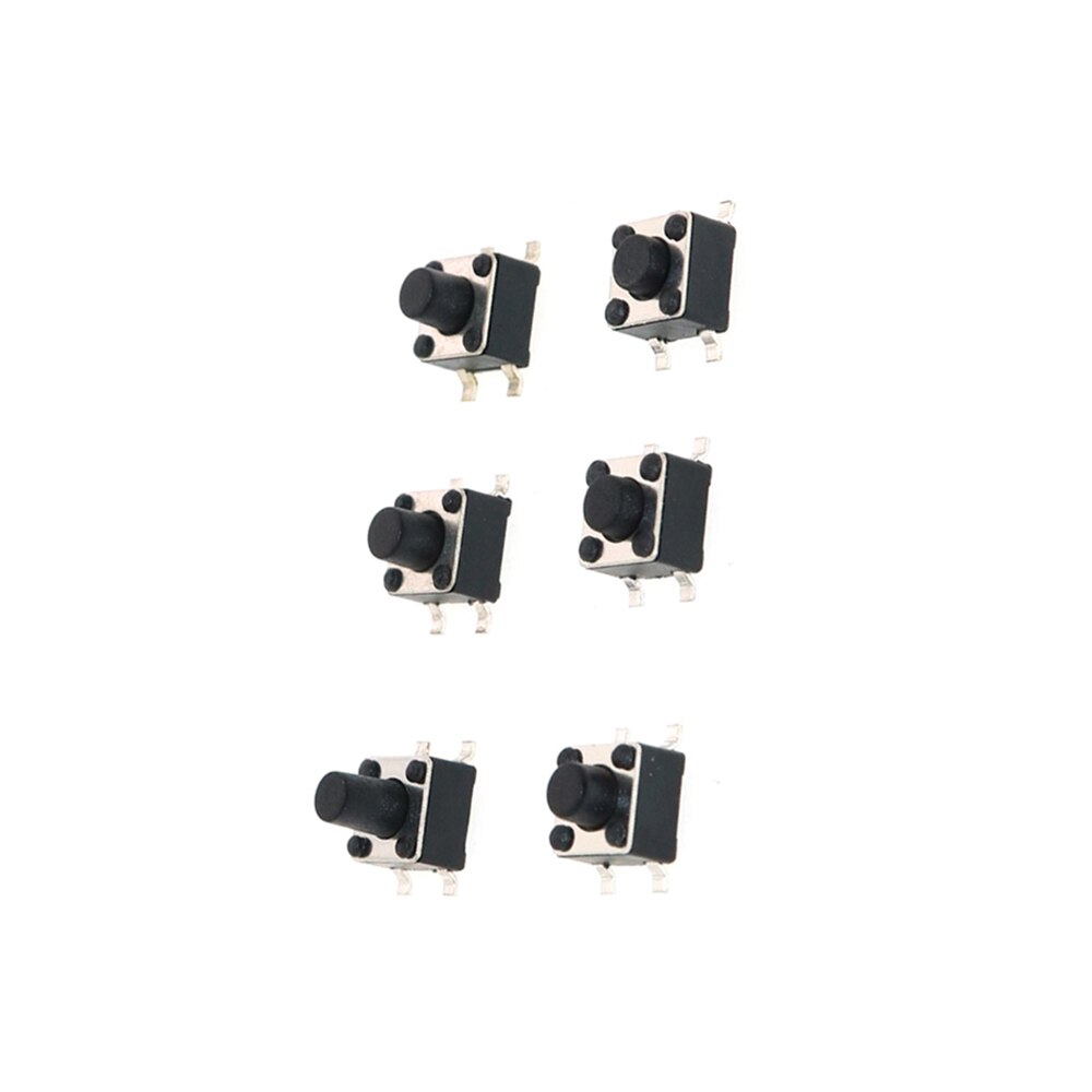 50 STKS/PARTIJ 4.5*4.5mm 4.5X4.5 Toetsschakelaars Drukknop Koper 4PIN SMT SMD Micro Schakelaar 4.5x4.5x3.8/4.3/5/6/7 MM