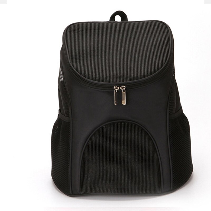 Foldable Pet Bag Carrier Backpack Dog Cat Outdoor Travel Carrier Packbag Portable Zipper Mesh Pet Out Bag Cat Backpack: black / S 30X25X35CM