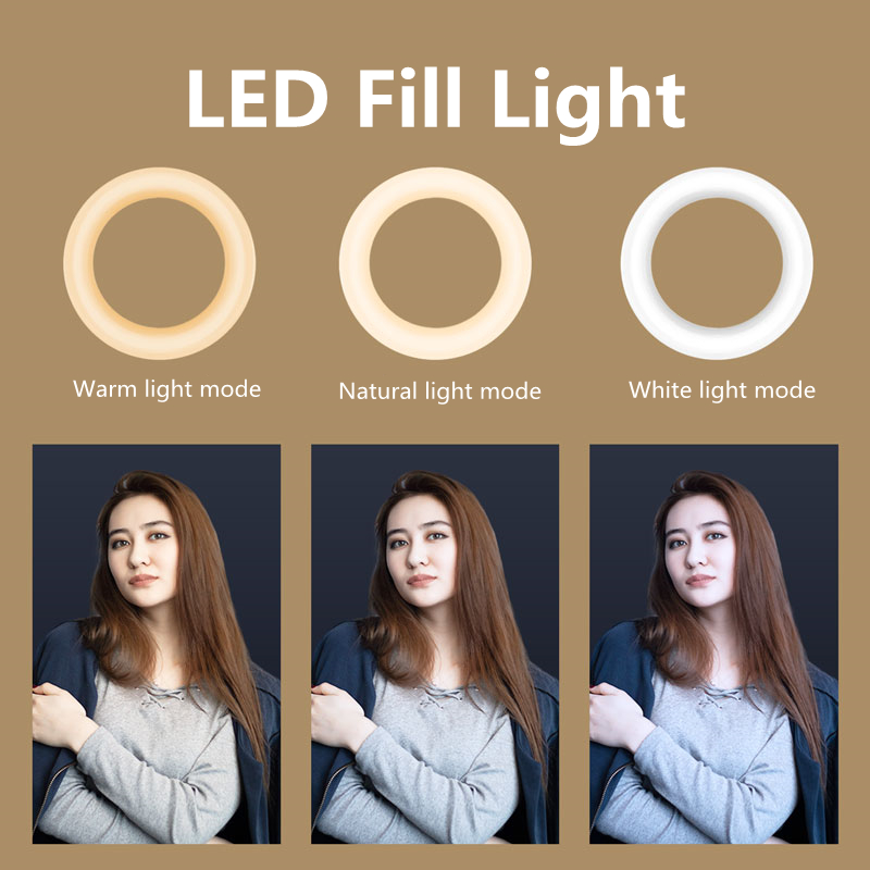 Cool dier 1680mm stor trådløs selfiestang stativ sammenleggbar led-ringfotograferingslys med bluetooth-kompatibel lukker