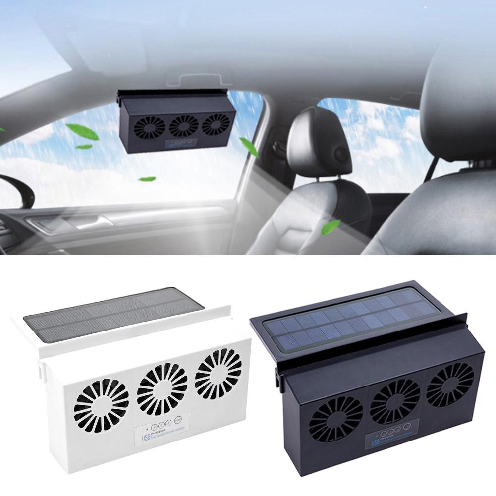 2 Kleuren 6th Generatie Dual-Mode Voeding Auto Zonne-energie Usb Ventilator Auto Ventilator Auto Kieuwen koeler