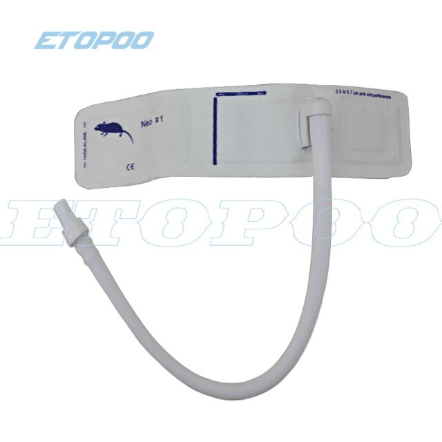 Veterinary Blood Pressure Cuff of Patient Monitor All Size Elephant Horse Dog Cat and Mouse for Small Animals with Single Tube: mouse