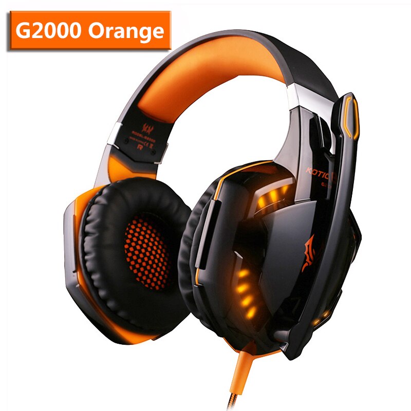 G2000 Hoofd Gemonteerde Bedrade Gaming Headset Stereo Oortelefoon Met Microfoon Passen PS4 PS5 Xbox Voor Telefoon Pc Laptop: G2000 black Orange