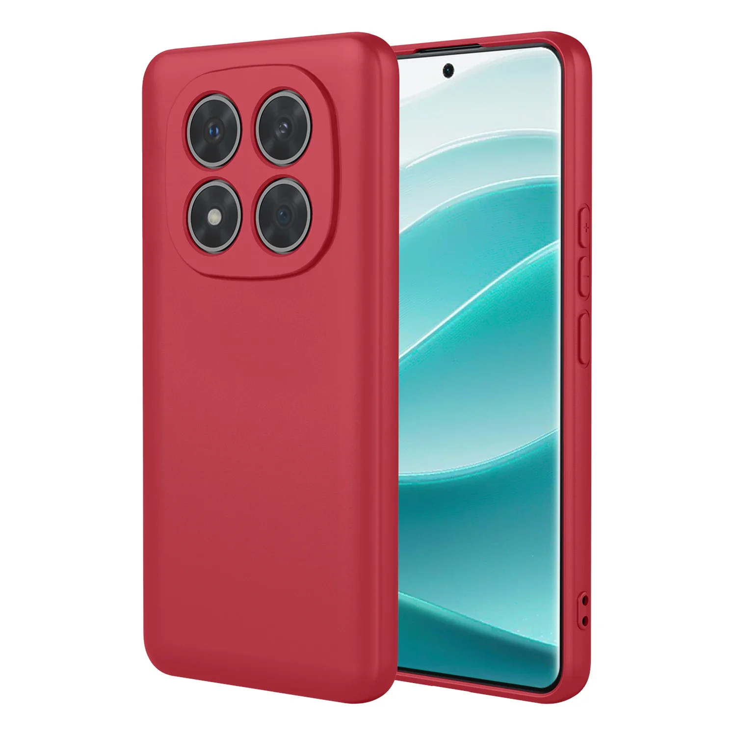 Custodia in silicone liquido TPU per Xiaomi Redmi Nota 14 pro 5G pro Nota14pro 4G custodia protettiva paraurti flessibile fundas coque Capa: legno / Rosso