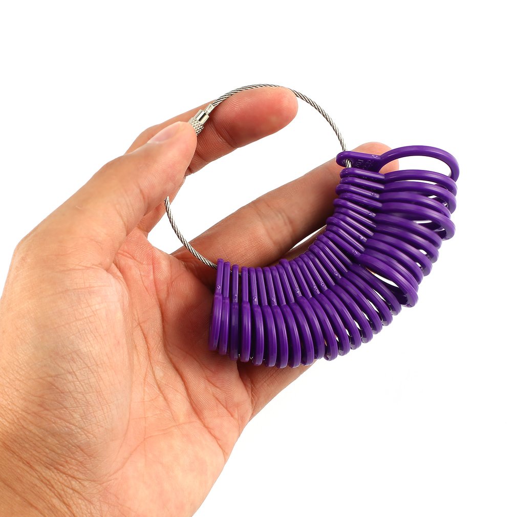 básico de joyería, herramienta de medición adecuada para joyería de talla estadounidense de 0 a 13, herramienta de joyería de lazo, anillo medidor de tamaño de anillo