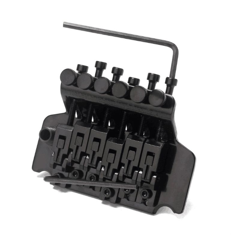 Floyd rose dubbellåsning tremolo system bro för elektriska gitarr delar svart