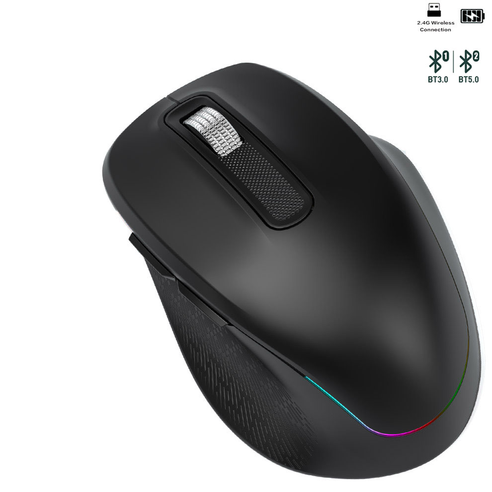 Wireless Gaming Mouse,2.4G/Bluetooth Compatible Mouse Gaming,RGB Backlit, Rechargeable Wireless Computer Mouse for Laptop PC Mac