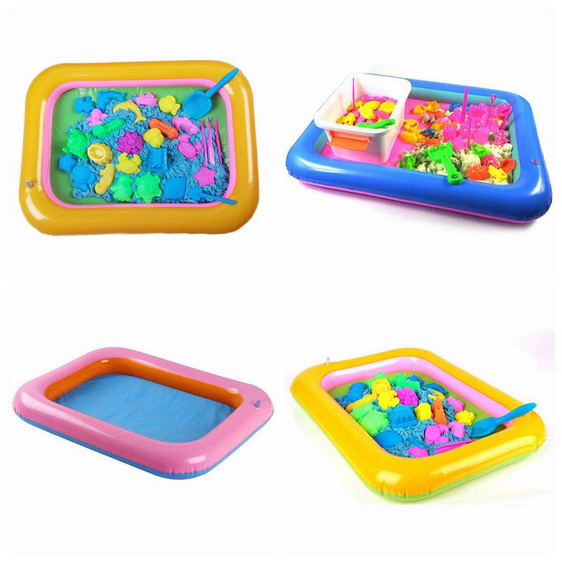 Multifunctionele Opblaasbare Zand Lade Opblaasbare Zandbak Voor Kinderen Kids Indoor Spelen Zand Klei Kleur Modder Speelgoed