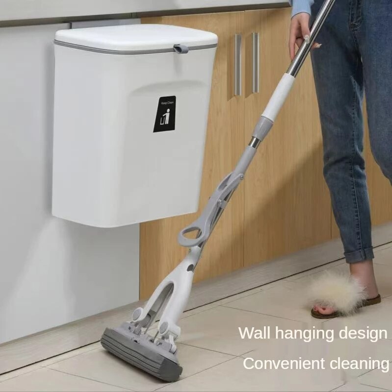 Kitchen Wall Mounted Trash Can Bin With Lid Waste Bins Cabinet Hanging Trash Bin Garbage Dustbin Rubbish haushaltsartikel