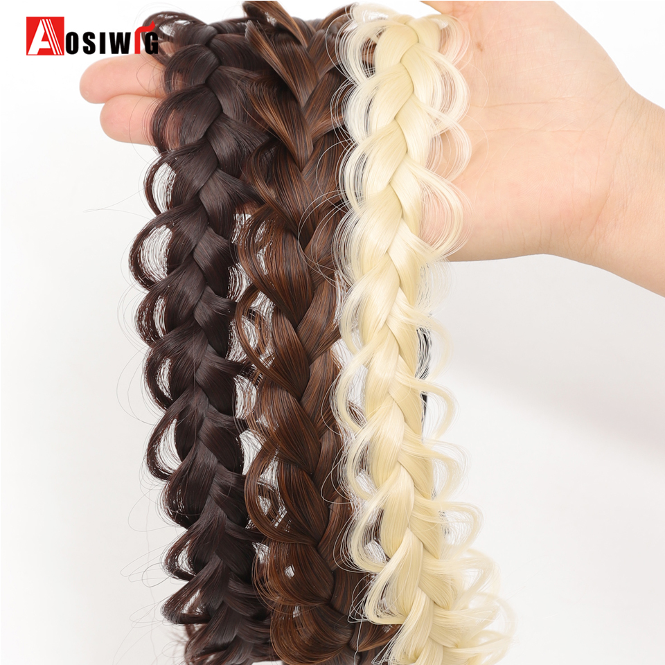 Accesorios para el cabello de para mujeres y niñas, peluca sintética, bandas para el cabello, diadema Vintage, trenzas, diademas, accesorios para peluca de cabello