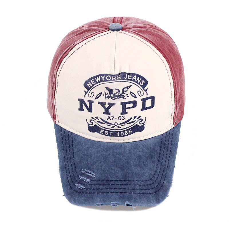 Gorra de béisbol Unisex de NYPD patrón de letras mujeres lavadas gorras de estilo antiguo hombres deporte de ocio algodón lavado gorro de hip hop CP0252