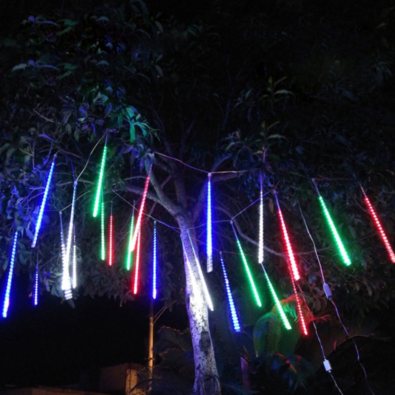 Jaar 30/50Cm Buiten Meteorenregen Regen 8 Tubes Led String Verlichting Waterdicht Voor Kerstboom Wedding partij Decoratie