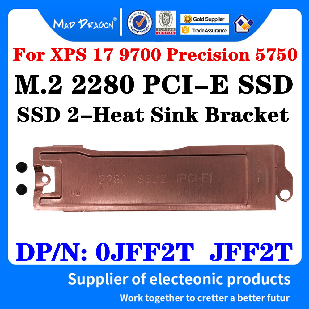 Pierwszy 0HFD3T HFD3T drugi 0JFF2T JFF2T 2280 dla Dell XPS 17 9700 precyzja 17 5750 M.2 SSD chłodnica samochodowa osłona dysku twardego: Second SSD 2