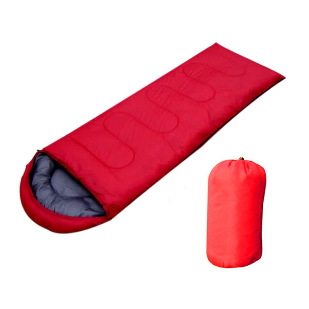 170t tårefast polyester camping sovepose letvægts varm kuvert-type backpacking rejser vandre camping sovepose: Rød