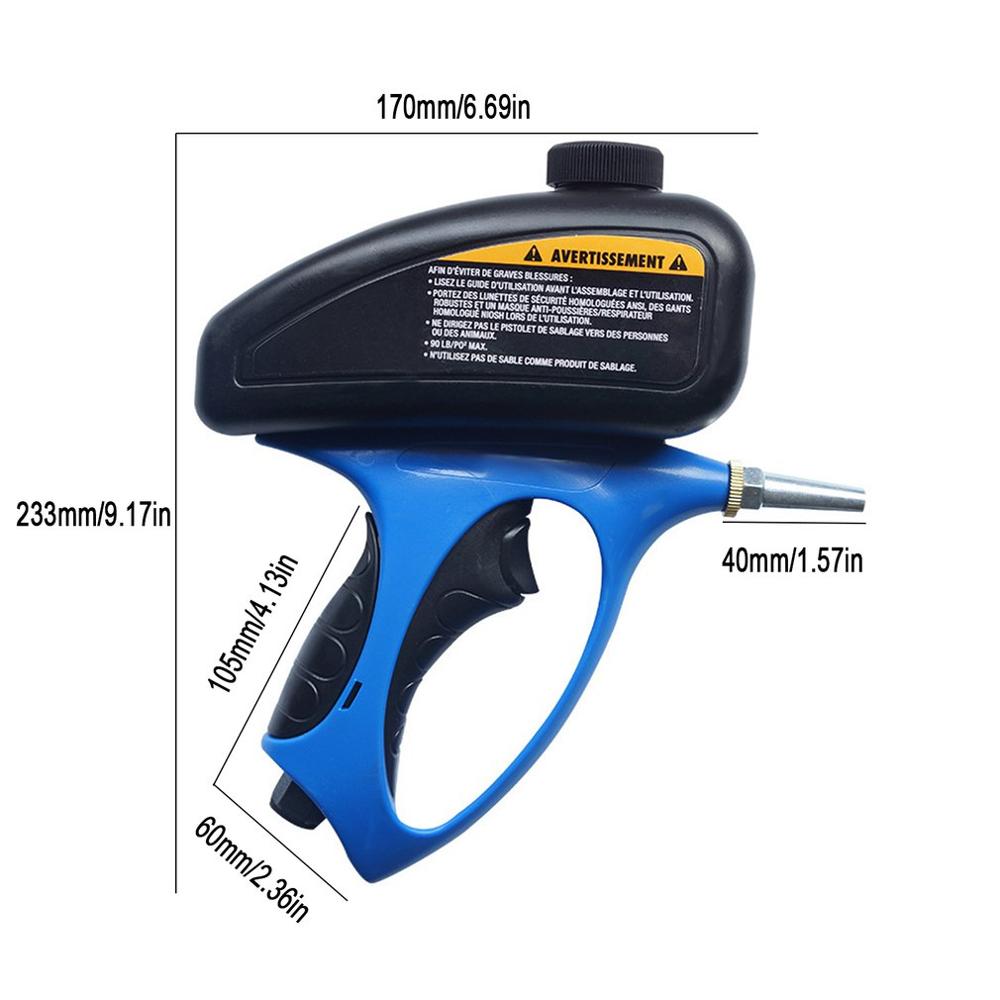 Portable Pneumatic Sandblasting Gun Home DIY Adjustable Sand Blasting Flow Blasting Device Mini Air Sandblaster Machine