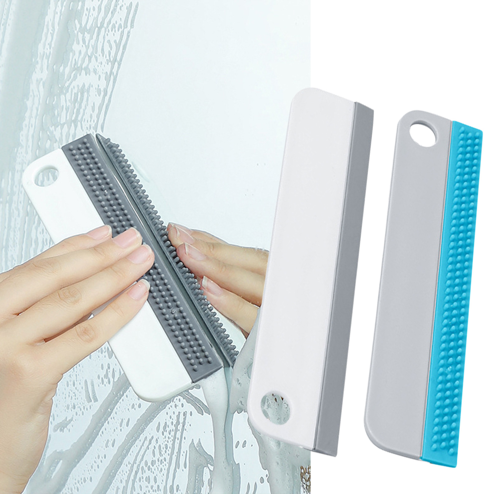 Soft Silicone Glass Wiper Scraper Window Cleaning Brush Kitchen Bathroom Glass Cleaning Tools for Car Mirror Cleaner Squeegee