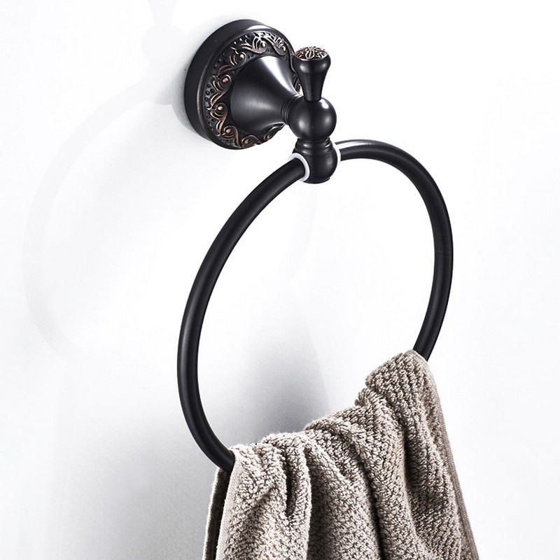 Towel Rings Oil Rubbed Bronze Towel Ring Towel Holder Bath Towel Bar Bathroom Accessories Home Decoration ZD1668