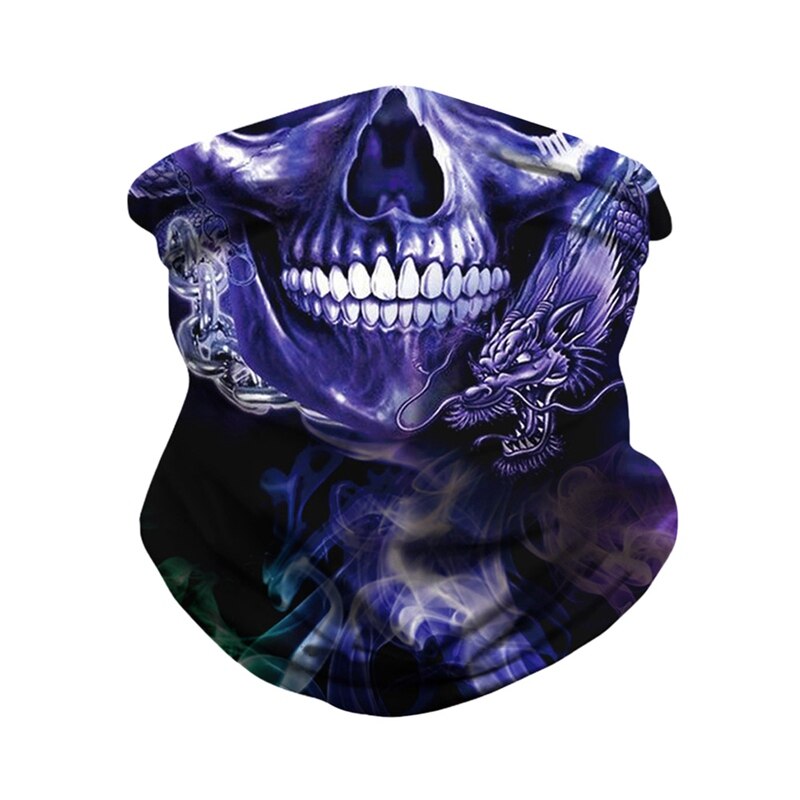 Polyester Sjaal Schedel Patroon Naadloze Snel Droog Zonnescherm Zweetband Haarband Hoofd Sjaal Camera Beschermhoes: A13