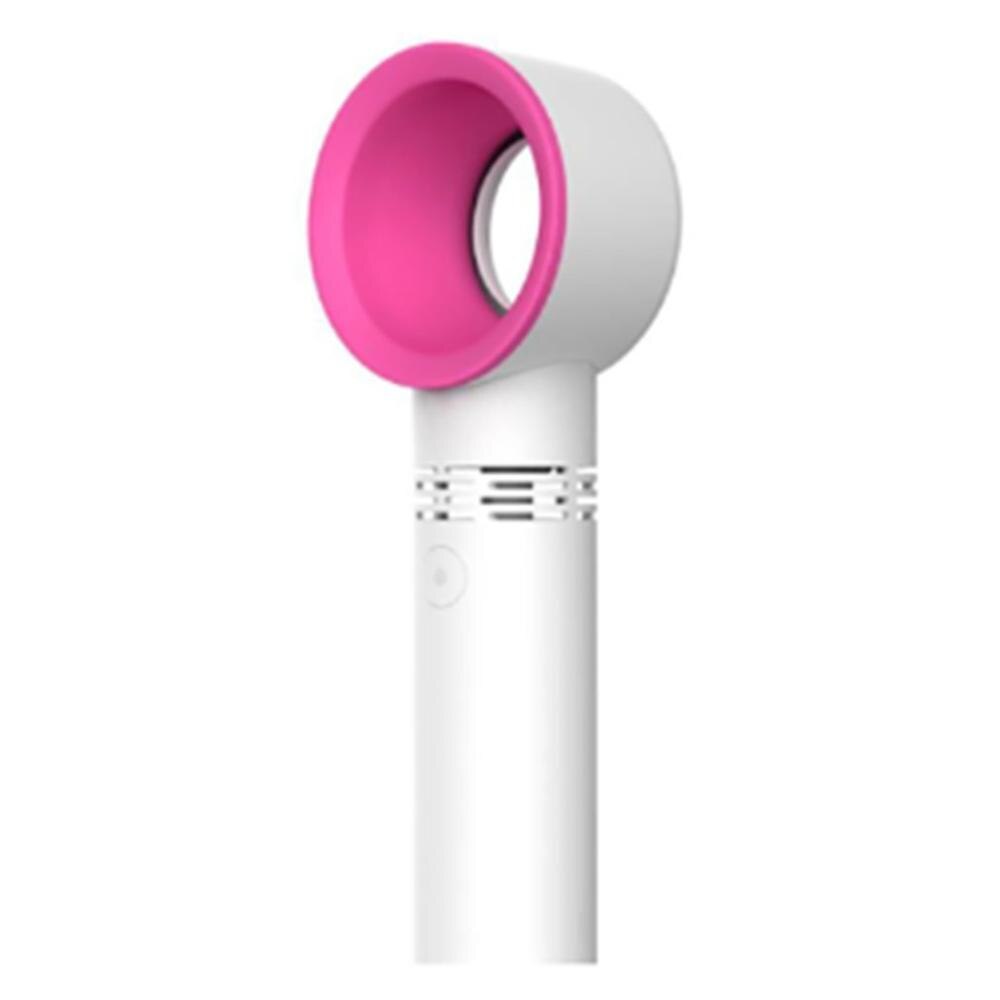 USB Oplaadbare Draagbare Bladeless Fan Handheld Mini Luchtkoeler Geen Blad Handy Fan Met 3 Ventilator Snelheid Niveau LED Indicator: white color