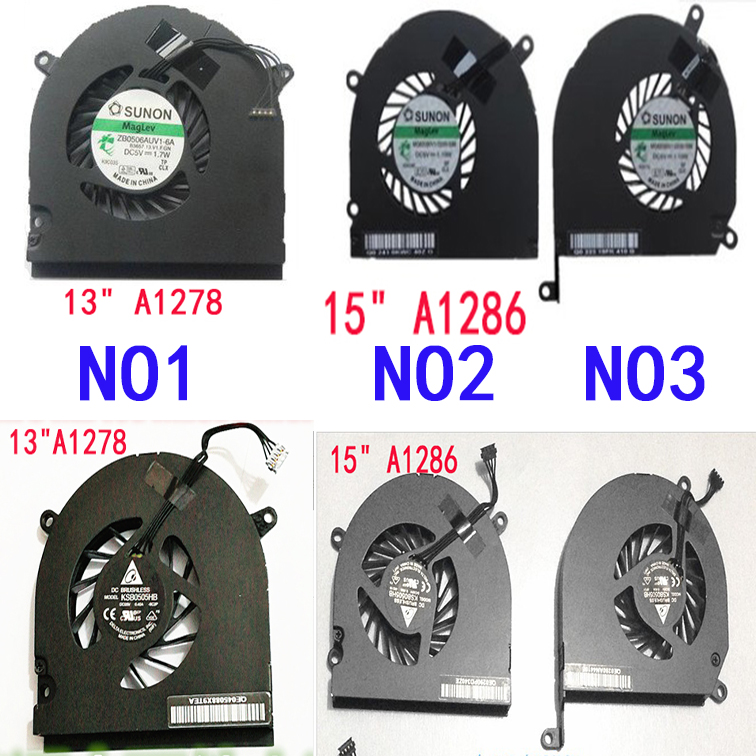 Ventilateur pour Apple Macbook pro 13 &quot;A1278 A1342, a1502, ME864, ME865, ME866, A1286, ZB0506AUV1-6A, MG62090V1-Q030-S99, MG62090V1-Q020-S99