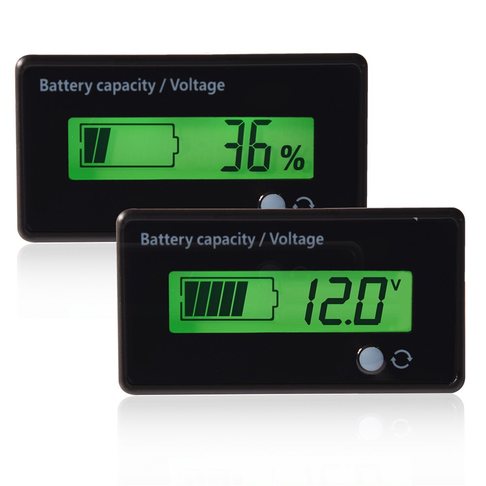 Groene Backlit Lcd Display Batterij Capaciteit Voltage Meter Tester Voltmeter Monitor Batterij Capaciteit Voltage Meter