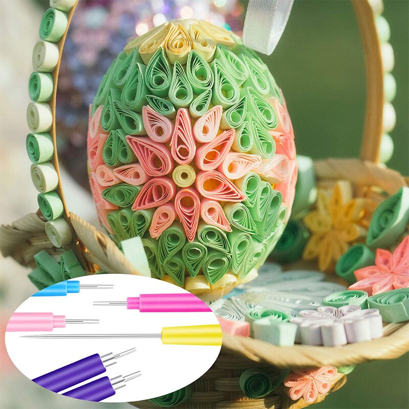 16 pezzi di Carta Strumenti di Intaglio Quilling Kit 7 Diverse Dimensioni Fatti A Mano di Rotolamento di Curling Ago Della Penna Quilling