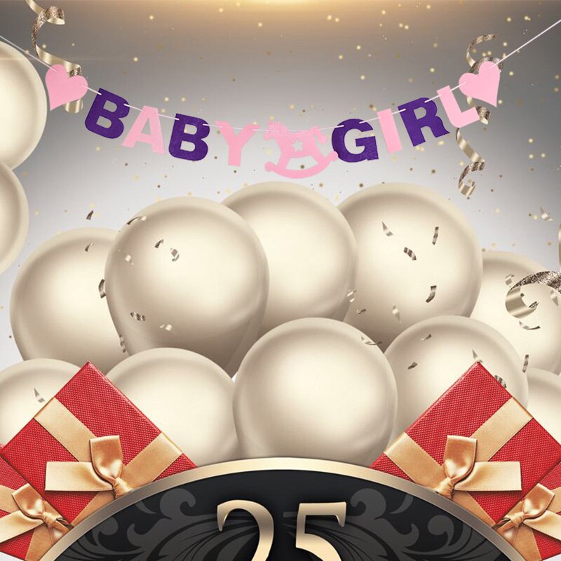 1 sett stoff rosa blå baby shower girlander bunting banner gutt jente baby dåp barn barn bursdagsfest dekorative forsyninger