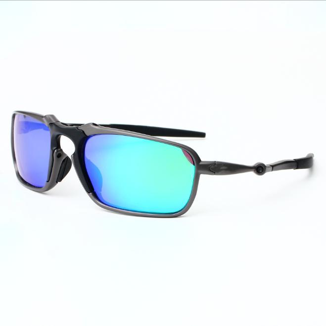 X Metall badman sonnenbrille für damen und herren, polarisierte sonnenbrille, fahrradbrille, sportbrille: Grün